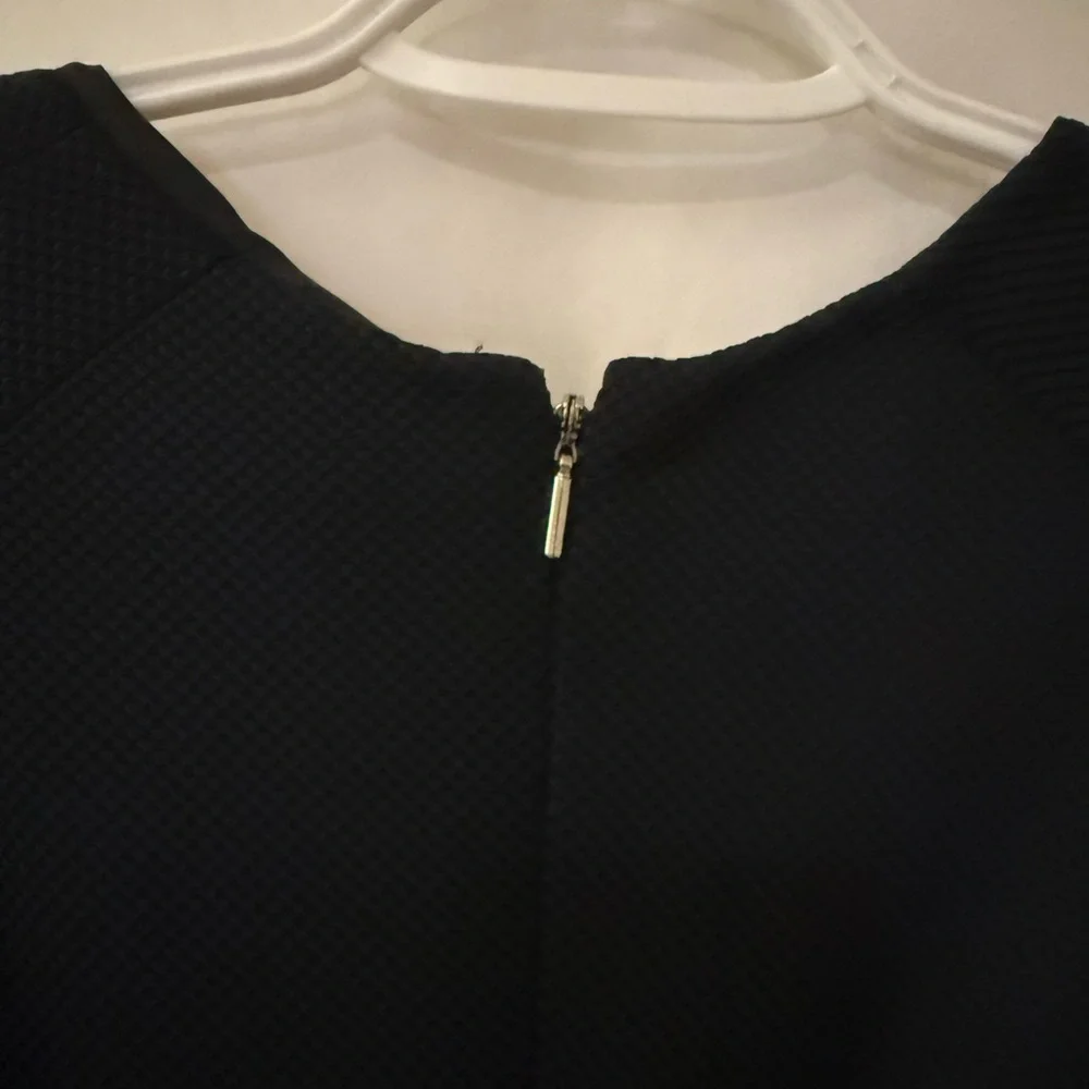 REBECCA TAYLOR Navy Stretch Textured Dress Size 2 - Picture 12 of 12